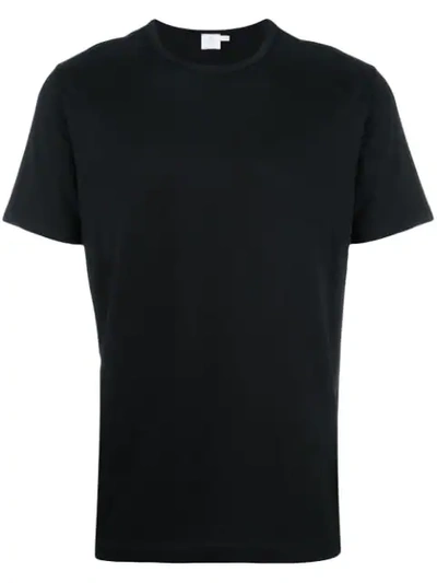 Shop Sunspel Plain Regular-fit T-shirt In Black