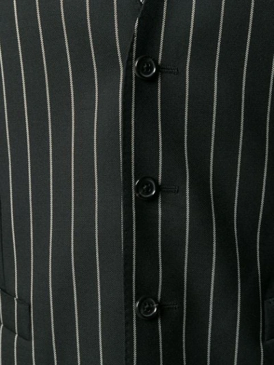 Shop Dolce & Gabbana Pinstriped Three-piece Suit In Black