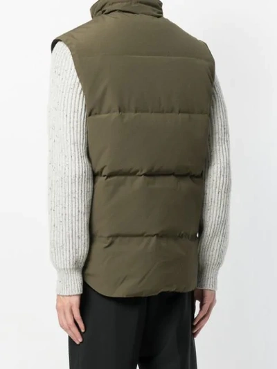 Shop Canada Goose Slim-fit Padded Gilet In Green