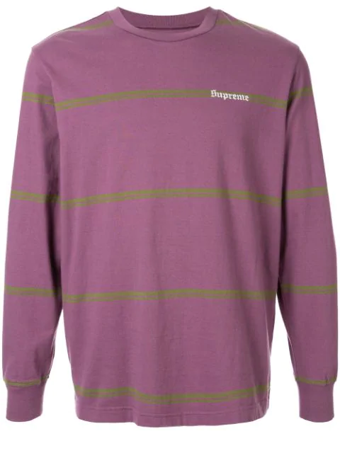 supreme striped long sleeve