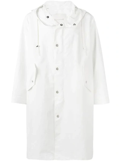 Shop Mackintosh Oversized Military Parka In White