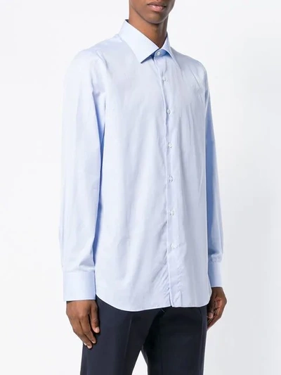 Shop Finamore 1925 Napoli Collared Shirt In Blue