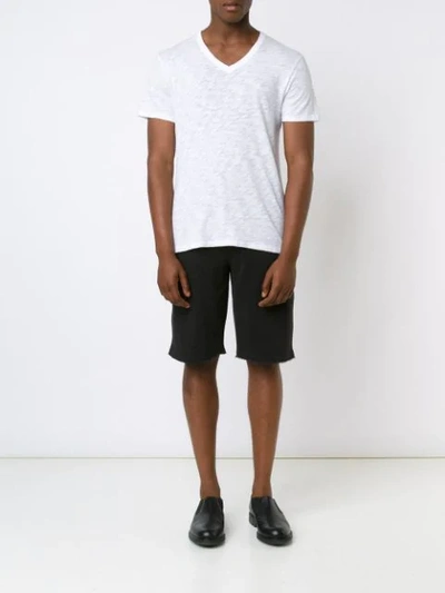 Shop Atm Anthony Thomas Melillo Slub Jersey V-neck Tee In White