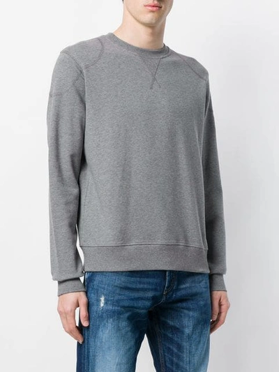Shop Belstaff Long Sleeved Sweatshirt In Grey