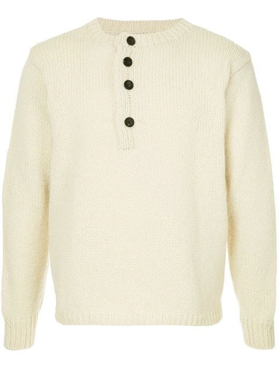 Shop Bergfabel Chunky Knit Cropped Sweater In White