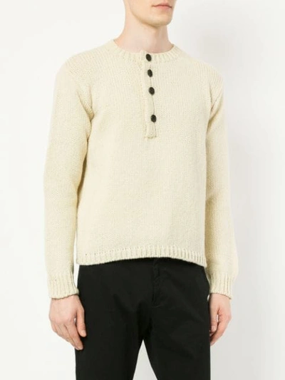 Shop Bergfabel Chunky Knit Cropped Sweater In White