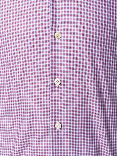 Shop Kiton Checked Button-down Shirt - Red