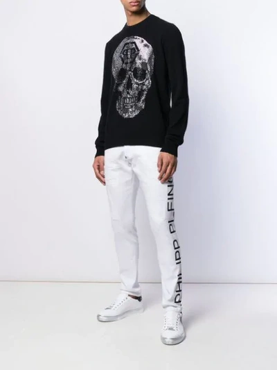 PHILIPP PLEIN STRAIGHT CUT LOGO JEANS 