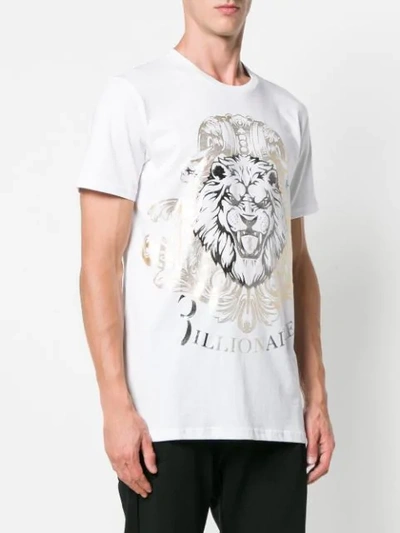 Shop Billionaire Logo Graphic T-shirt - White