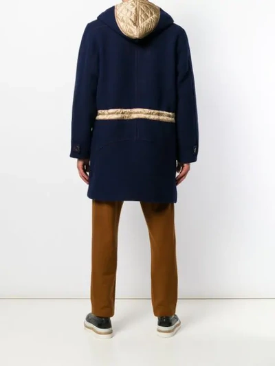 Shop Henrik Vibskov Quilted Duffle Coat In Blue