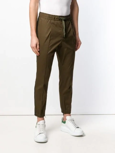 Shop Dolce & Gabbana Logo Band Track Trousers In Green