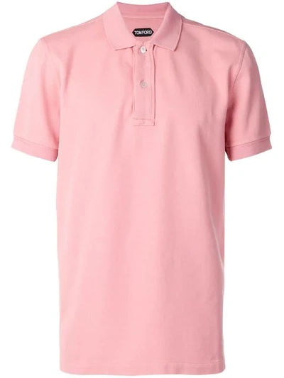 Shop Tom Ford Short Sleeve Polo Shirt In Pink