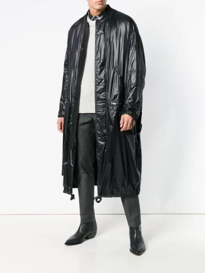 Shop Haider Ackermann Long Raincoat In Black