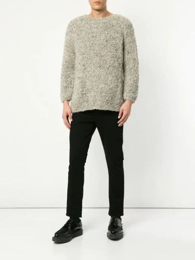 Shop Sasquatchfabrix . Raw Knit Sweater - Brown