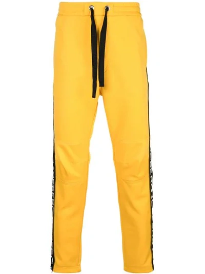 Shop Iceberg Logo Panel Track Pants In Yellow