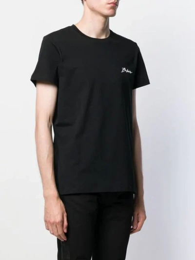 Shop Balmain Chest Logo T-shirt In Black