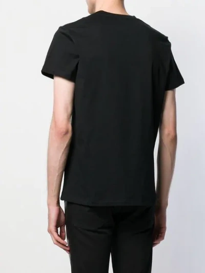 Shop Balmain Chest Logo T-shirt In Black