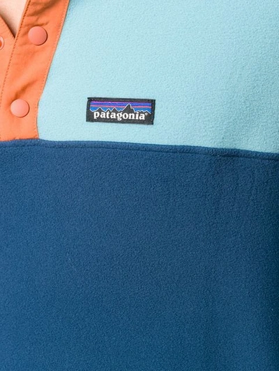 Shop Patagonia Fleecepullover Mit Druckknöpfen - Blau In Blue
