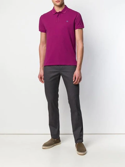Shop Etro Classic Polo Shirt In 650 - Pink