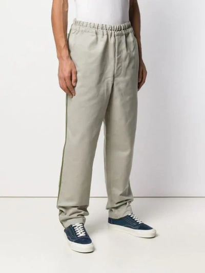 Shop Comme Des Garçons Shirt Side Panelled Track Pants In Neutrals