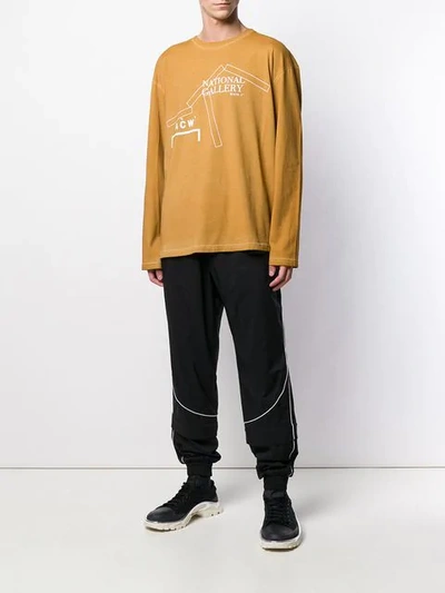 Shop A-cold-wall* Logo Long Sleeved T-shirt In Yellow
