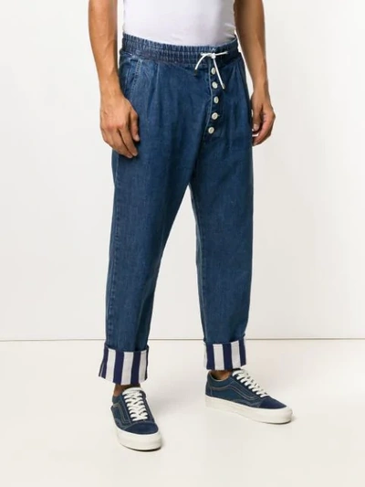 Shop Sunnei Drop-crotch Trousers In Blue