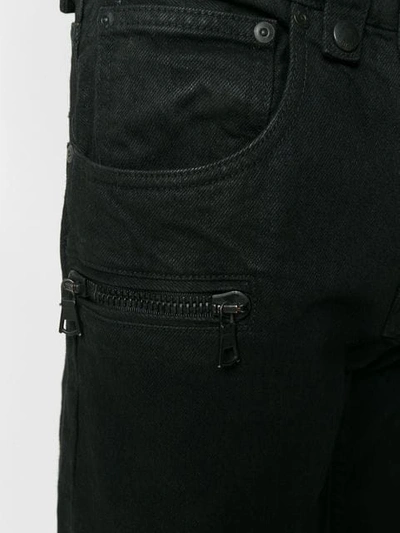 Shop Ben Taverniti Unravel Project Skinny Lace-up Jeans In Black