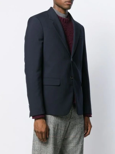 Shop Marni Classic Blazer In Blue