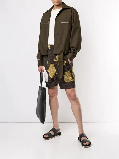 Shop 3.1 Phillip Lim / フィリップ リム Hibiscus Print Deck Shorts In Brown