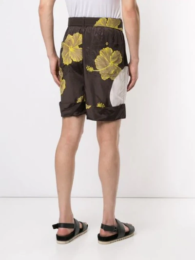 Shop 3.1 Phillip Lim / フィリップ リム Hibiscus Print Deck Shorts In Brown