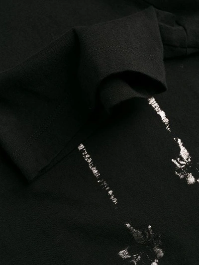 Shop Saint Laurent Palm Print T-shirt In Black
