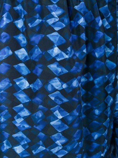Shop Ermenegildo Zegna Geometric Pattern Swim Shorts In Blue