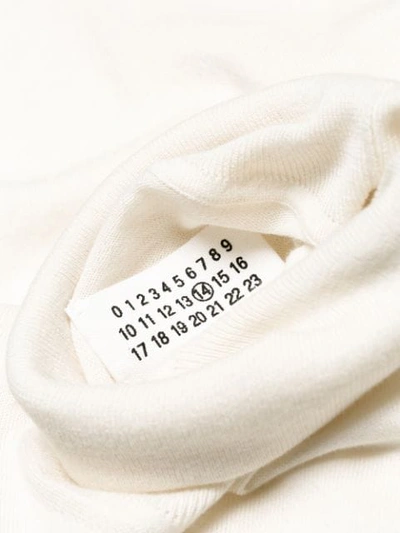 Shop Maison Margiela Elbow Patch Knitted Jumper - White