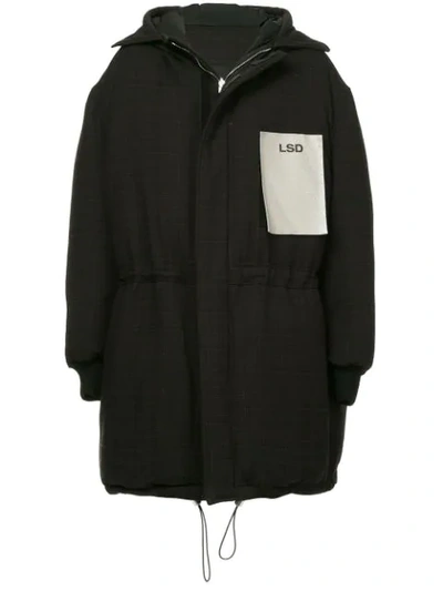 Shop Raf Simons Lsd Patch Oversized Parka In Black