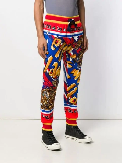 Shop Dolce & Gabbana Superhero King Print Track Pants In Red