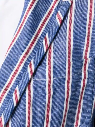 striped fitted blazer