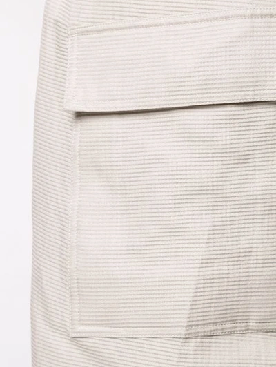 Shop Rick Owens Cropped Trousers In White