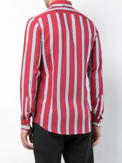 Shop Lords And Fools Longsleeved Striped Shirt In Red