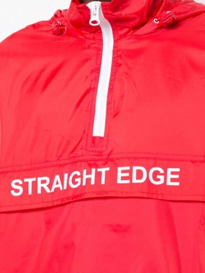 Shop Andrea Crews Straight Edge Wind Breaker Jacket In Red