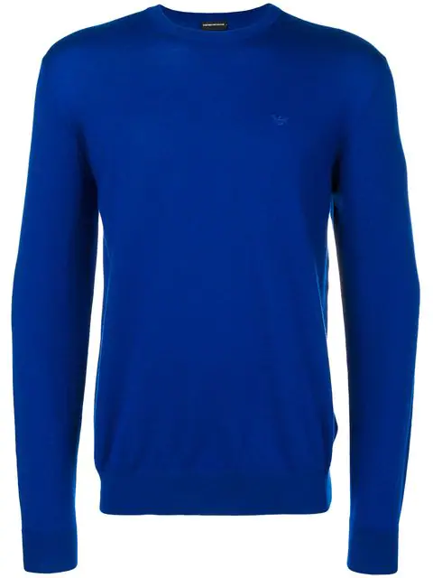 blue armani jumper