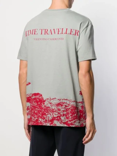 Shop Valentino X Undercover Time Traveller Print T-shirt In Grey