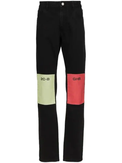 Shop Raf Simons Patchwork Jeans In Black