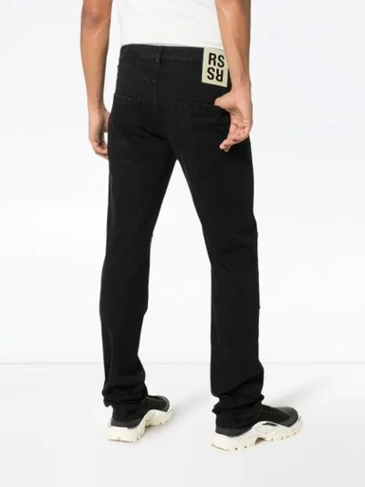 Shop Raf Simons Patchwork Jeans In Black