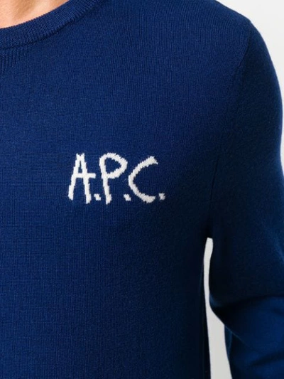 Shop A.p.c. Branded Jumper - Blue