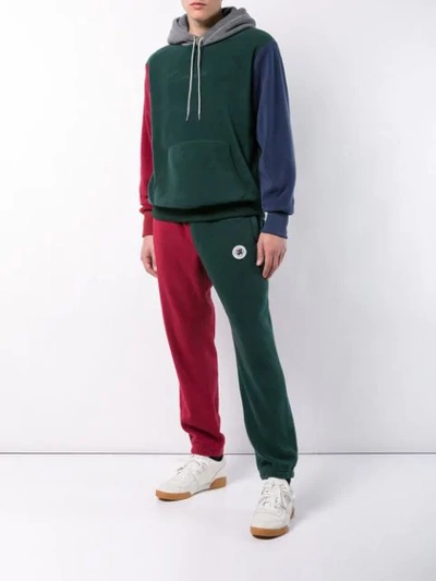 Shop Aimé Leon Dore Colour Block Hoodie - Green