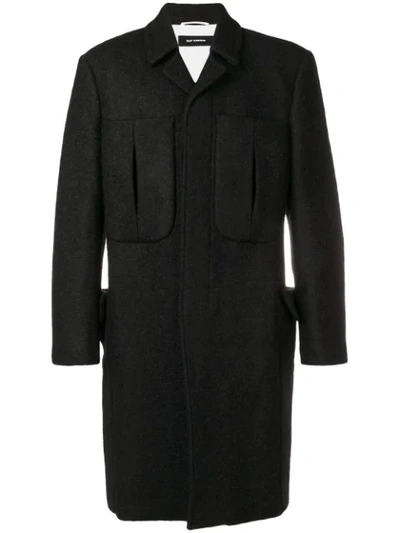Shop Raf Simons Single-breasted Coat - Black