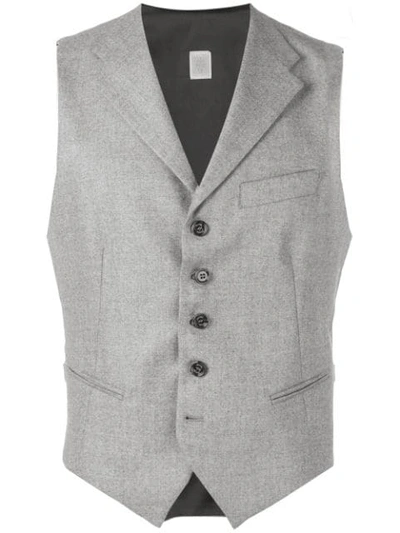 ELEVENTY SLIM BUTTON WAISTCOAT - 灰色