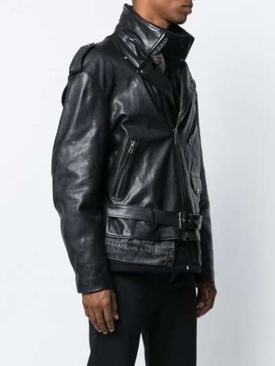 Shop Balenciaga Layered Jacket In 1000 Black