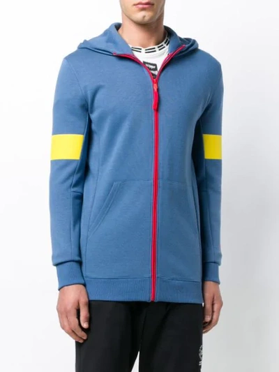 Shop Damir Doma X Lotto Wili Zipped Hoodie In Blue