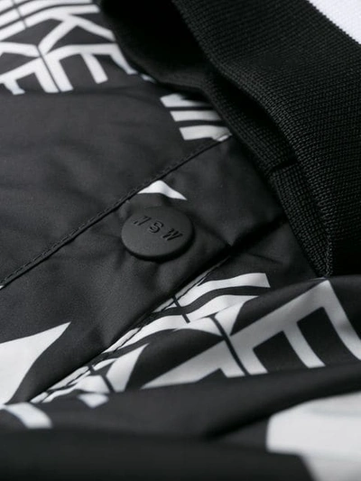 Shop Nike Check Print Bomber Jacket In Black